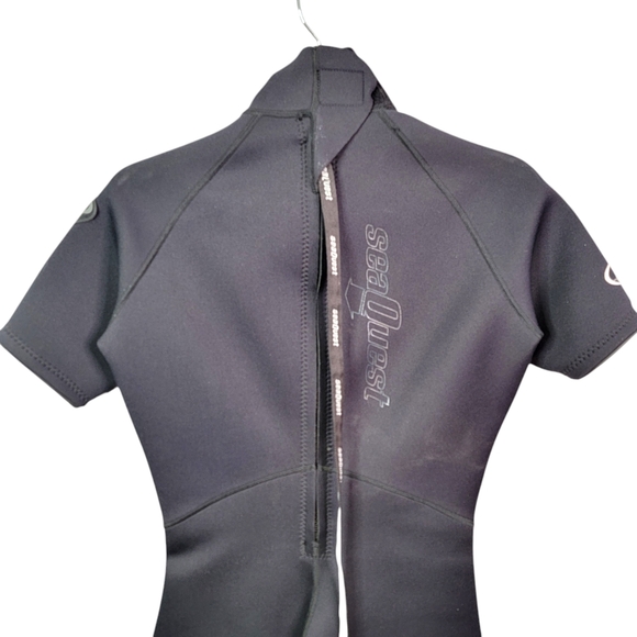 Seaquest Dsv Black Purple Short Sleeve Wetsuit Divingsuit Scuba Women's 11-12 - Picture 7 of 13